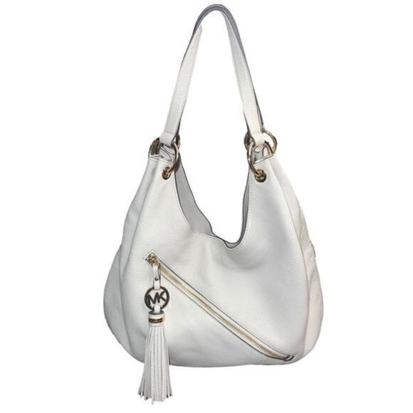 MICHAEL Michael Kors Handbags - NWOT ▶️ Michael Kors ◀️ Charm Tassel Large Double Strap Shoulder Tote Vanilla